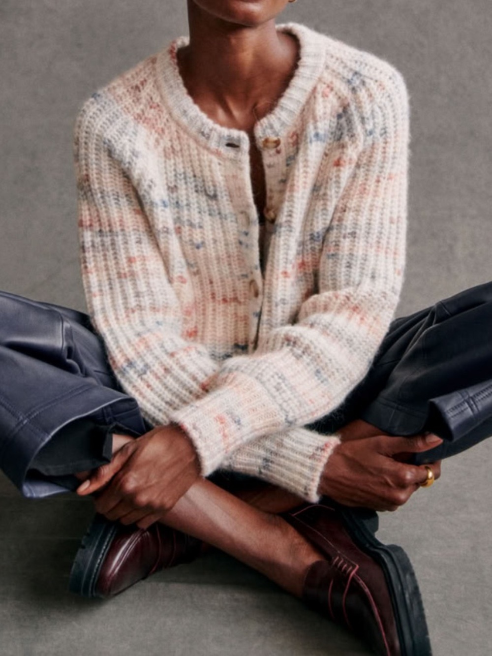 Sezane Pierre Cardigan Sweater - Pastel Multi - Picture 4 of 8